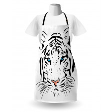 Tiger Ocean Blue Eyes Apron