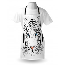 Tiger Ocean Blue Eyes Apron