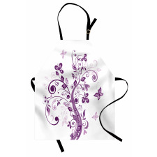 Flowers Leaf Butterlies Apron