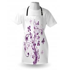 Flowers Leaf Butterlies Apron