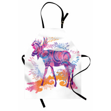 Trippy Vivid Deer Apron