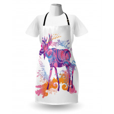 Trippy Vivid Deer Apron