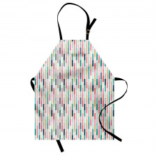 Dotted Bars in Colorful Style Apron