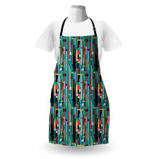 Quirky Modern Geometric Art Apron