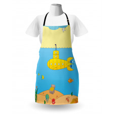 Çocuklar için Mutfak Önlüğü Deniz Altı Desenli