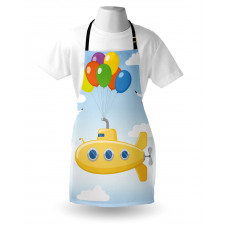 Çocuklar için Mutfak Önlüğü Uçan Denizaltı ve Balon
