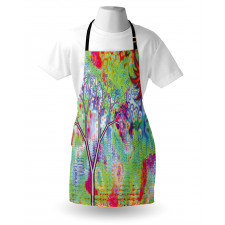 Abstract Lake Tree Apron