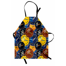 Clock Faces Pattern Apron