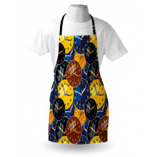 Clock Faces Pattern Apron