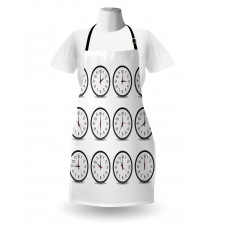 Clocks and Black Numbers Apron