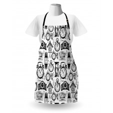 Hand Drawn Clocks Apron