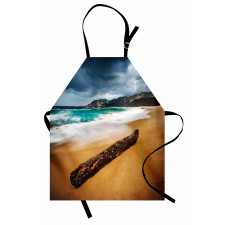 Beach with Stormy Weather Apron