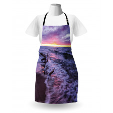 Wavy Sea Couldy Sunset Apron