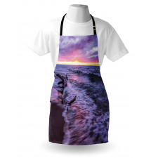 Wavy Sea Couldy Sunset Apron