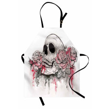 Skull Head Roses Apron