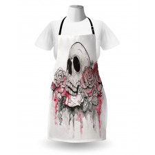 Skull Head Roses Apron