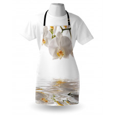 Orchids on Rippling Water Apron