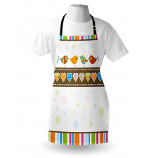 Birds Hearts Stripes Apron