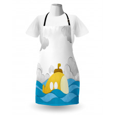 Wavy Sea Sky Apron