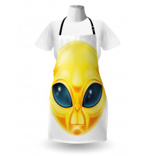 Alien Space Smiley Face Apron