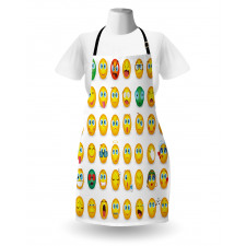 Couple Monster Face Moods Apron