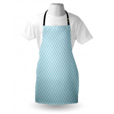 Wavy Water Lines Circled Apron