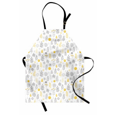 Wild Forest Leaf Flowers Apron