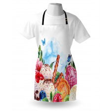 Dessert and Flower Art Apron