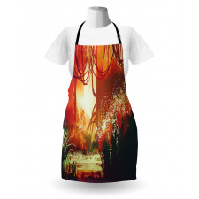 Modern Autumn Forest Apron