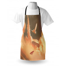 Plane in Sunset Cloud Apron