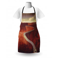 Windy Road Clouds Apron