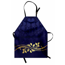 Romantic Royal Leaves Apron