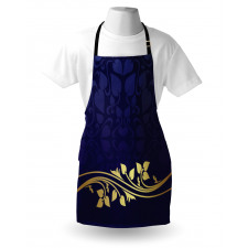 Romantic Royal Leaves Apron