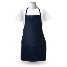 Blue Dots Retro Style Apron