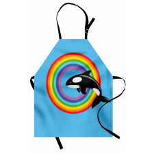 Rainbow Round and Whale Apron