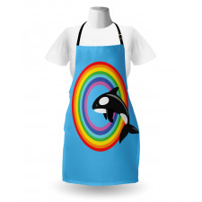 Rainbow Round and Whale Apron