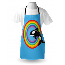 Rainbow Round and Whale Apron