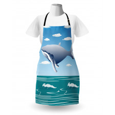 Cartoon Ocean Whale Apron