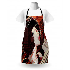 Musical Jazz Singer Woman Apron