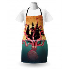 Coral Sea Monster Folk Apron