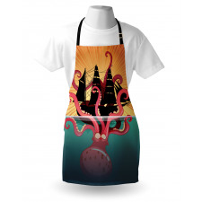 Coral Sea Monster Folk Apron