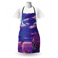 Cartoon Style Dolphins Apron