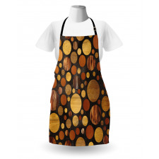 Brown Abstract Circles Apron