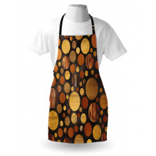 Brown Abstract Circles Apron