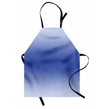 Soyut Mutfak Önlüğü Mavinin Tonları Ombre Desenli