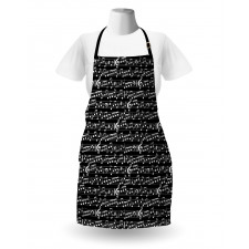 Musical Note Print Apron