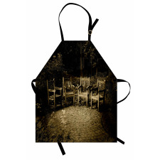 Small Wooden Rustic Chairs Apron