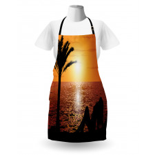 Girl Tropic Beach with Sunset Apron