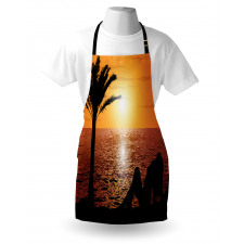 Girl Tropic Beach with Sunset Apron