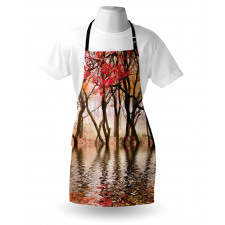 Fall Season River with Trees Apron